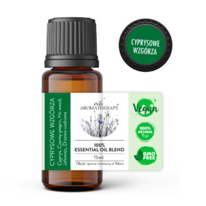 Mieszanka olejków eterycznych Cyprysowe Wzgórza – drzewna kompozycja do relaksu, koncentracji i oczyszczenia – 15 m