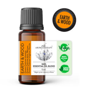 Earth & Wood – mieszanka naturalnych olejków eterycznych o ziemisto-drzewnym zapachu z cedru, paczuli i wetiweru – 15 ml – AromatherapyOils