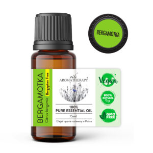 Naturalny olejek eteryczny z bergamotki (Citrus bergamia) – cytrusowy aromat poprawiający nastrój i łagodzący napięcie