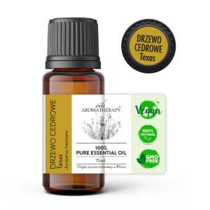 Olejek cedrowy Texas 15 ml – Juniperus mexicana – naturalny, relaksujący zapach do aromaterapii, koncentracja i spokój