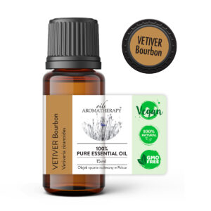 Olejek Wetiwerowy Bourbon z Madagaskaru AromatherapyOils – naturalny relaks i redukcja stresu