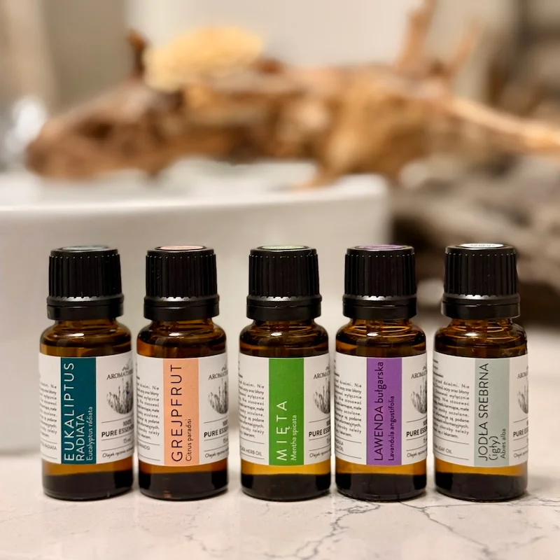 zestaw olejków do sauny zestaw olejków do sauny 5 olejków eterycznych eukaliptus mięta lawenda jodła grejpfrut AromatherapyOils